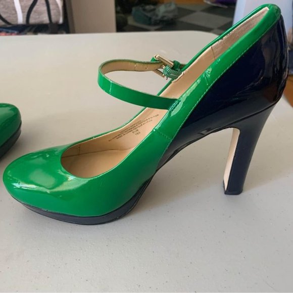 Tommy Hilfiger Green/Navy heels - Picture 1 of 3